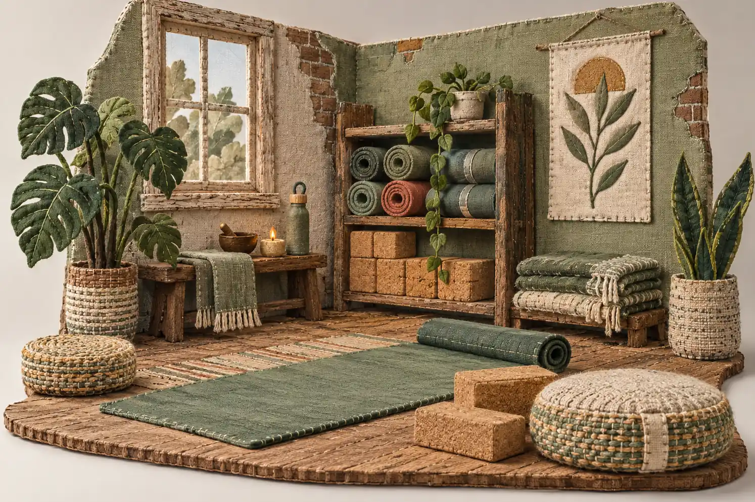 Illustration of wellness businesses and their working space